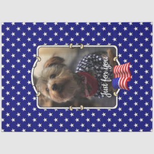 Custom Photo Lijst USA American Flag Patriotic Fun Tissuepapier