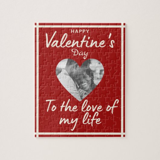 Custom Photo Love Valentine's Jigsaw Puzzle (Vertical)