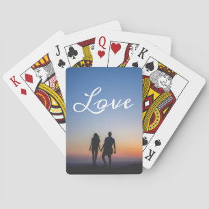Custom Photo Love Vriendin Boyfriend Script Pokerkaarten