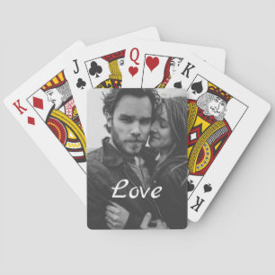 Custom Photo Love Vriendin Boyfriend Script Pokerkaarten