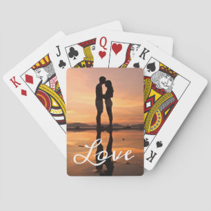 Custom Photo Love Vriendin Boyfriend Script Pokerkaarten