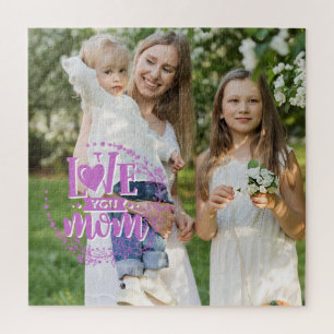 Custom Photo Love You Mom Jigsaw Puzzle Legpuzzel