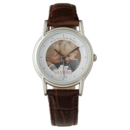 Custom Photo Message Best Grandma Ever Horloge