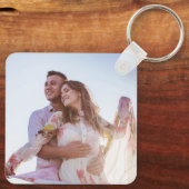 Custom Photo Monogram Sleutelhanger (Achterkant)