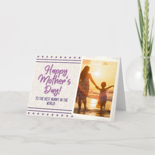 Custom Photo Mother's Day Card Bedankkaart (Voorkant)