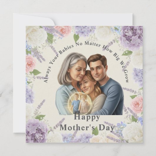 Custom Photo Mother's day Kaart (Voorkant)