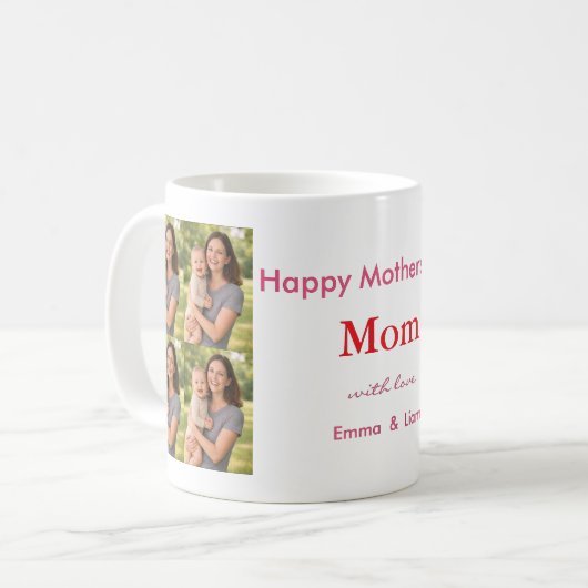 Custom photo Mothers Day Mug (Devant gauche)
