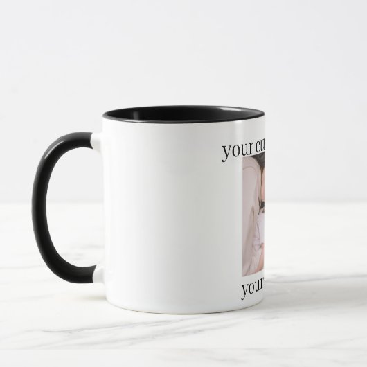 Custom Photo Mug Personalized Gift with Text (Gauche)