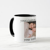 Custom Photo Mug Personalized Gift with Text Mok (Voorkant links)