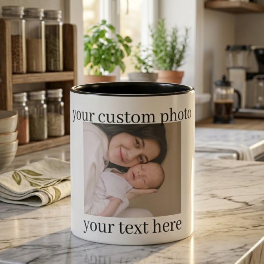 Custom Photo Mug Personalized Gift with Text Mok