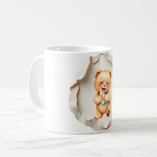 Custom Photo Mug with Modern Abstract Background (Devant gauche)