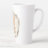 Custom Photo Mug with Modern Abstract Background Latte Mok (Rechts)