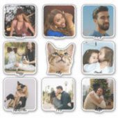 Custom Photo Name Advent Calendar Stickers -9 Pack (Devant)
