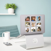 Custom Photo Name Advent Calendar Stickers -9 Pack (Ordinateur portable sur le bureau)