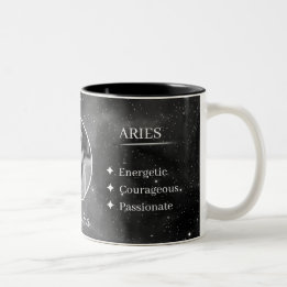Custom Photo & Name Aries Zodiac Coffee Mug