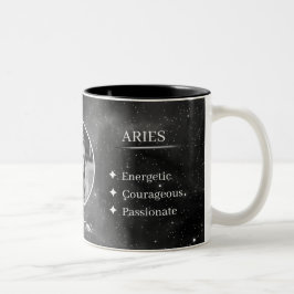 Custom Photo & Name Aries Zodiac Coffee Mug Tweekleurige Koffiemok