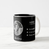 Custom Photo & Name Aries Zodiac Traits Mug (Devant droit)