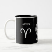 Custom Photo & Name Aries Zodiac Traits Mug (Gauche)