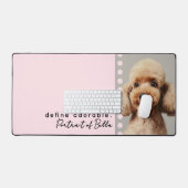 Custom Photo Name Funny Dog Quote Pastel Pink  (Clavier et souris)