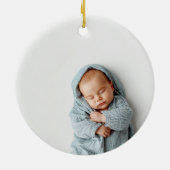 Custom Photo & Name Holiday Christmas Ornament (Achterkant)
