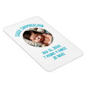 custom photo newborn baby announcement magneet (Rechterzijde)