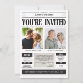 Custom photo newspaper anniversary kaart (Voorkant)