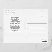 Custom Photo On Faux Jute Burlap Pattern Rose Gold Folie Feestdagen Briefkaart (Achterkant)