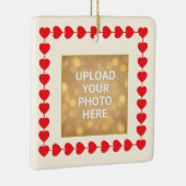 Custom Photo Ornament – Red Heart Frame  (Rechts)
