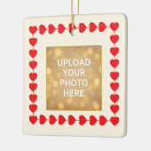 Custom Photo Ornament – Red Heart Frame  (Links)