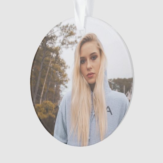 Custom Photo Ornament with Birthday Message (devant)