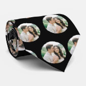 Custom Photo Pattern Wedding Tie, Personalised Stropdas (Opgerold)