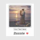 Custom Photo Personalized Custom-Cut Vinyl Sticker (Feuille)