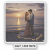 Custom Photo Personalized Custom-Cut Vinyl Sticker (Devant)