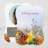 custom photo personalized memorial funeral card kaart (Voorkant / Achterkant)