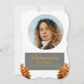 custom photo personalized memorial funeral card kaart (Achterkant)