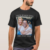 Custom Photo & Personalized Text Graphic Tee T-shirt (Voorkant)