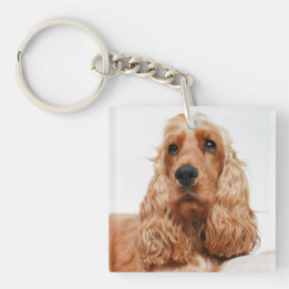 Custom Photo Pet Dog Keepsake Sleutelhanger
