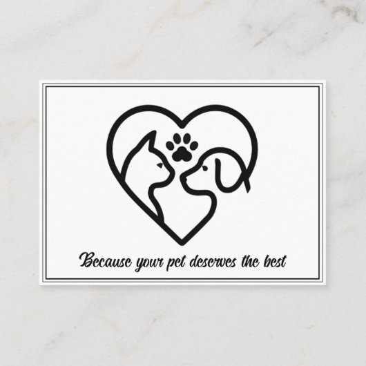 Custom Photo Pet Sitter Business Card Visitekaartje (Achterkant)