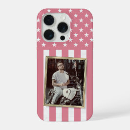 Custom Photo Phone Case, USA Flag Patriotic iPhone 15 Pro Hoesje