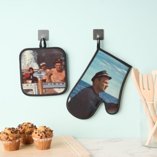 Custom Photo Picture Memory keepsake Ovenwant & Pannenlap Set (Insitu(Ophanging))