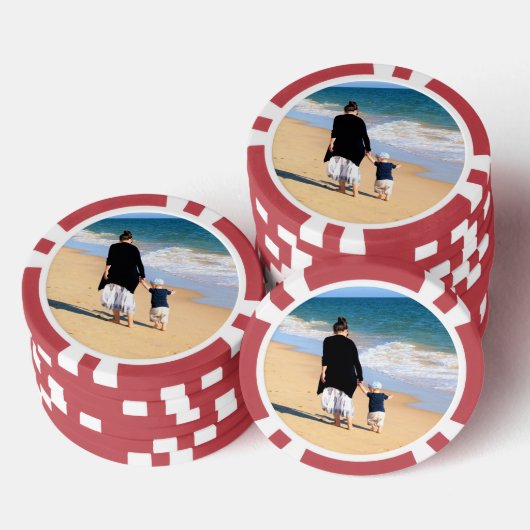 Custom Photo Poker Chips Uw Favoriete Foto's Gift (Opstapeling)
