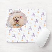 Custom Photo Poodle Lavender Mouse Pad for Dog Mom Muismat (Met muis)