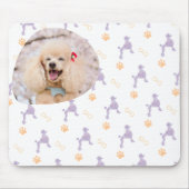 Custom Photo Poodle Lavender Mouse Pad for Dog Mom Muismat (Voorkant)