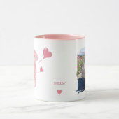 Custom Photo Poodle Valentine Mug with Name (Centre)