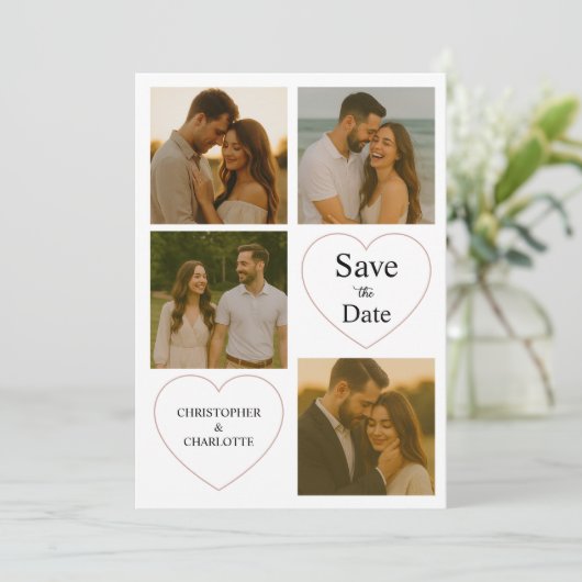 Custom Photo Save The Date (Staand voorkant)