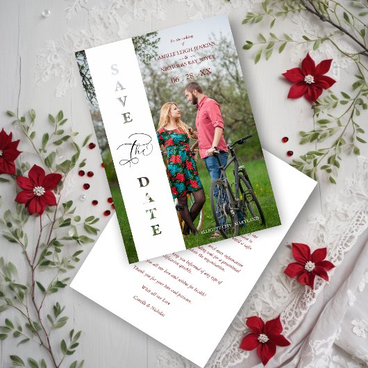 Custom Photo Script Cut Paper Effect Wedding