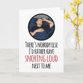 CUSTOM Photo Snoring Loud Cheeky Romantic Funny Kaart (Gele Bloem)