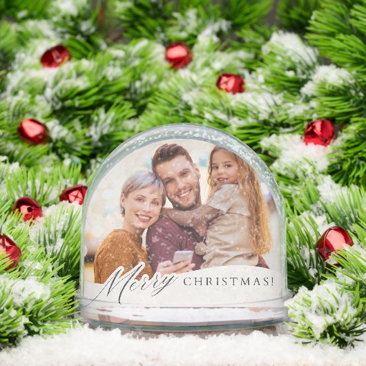 Custom Photo Snow Globe  (Noël)