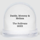 Custom Photo Snow Globe  (Arrière)
