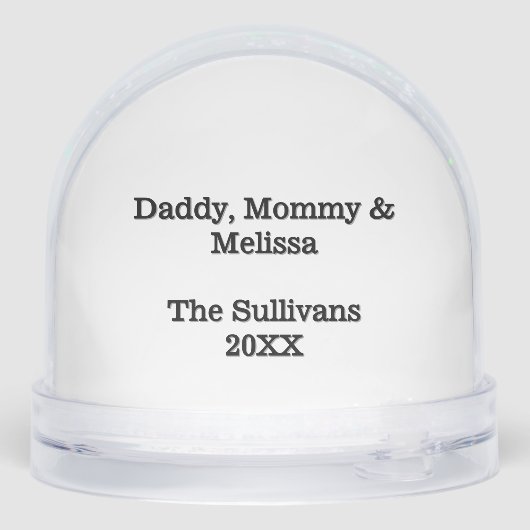 Custom Photo Snow Globe  (Arrière)